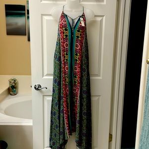 Anthropologie Ella Halter Hankerchief Maxi Dress